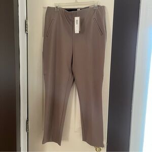 Women’s Fabulously Slimming by Chico’s Ponte Pull on Slim Taupe Pants Size 2 NWT